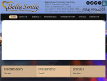 Tablet Screenshot of bellasmilefl.com